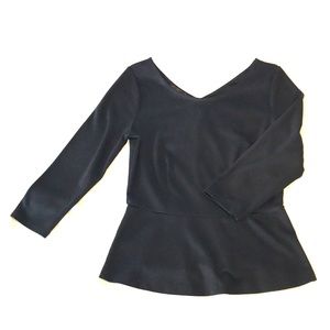 Chic black peplum top